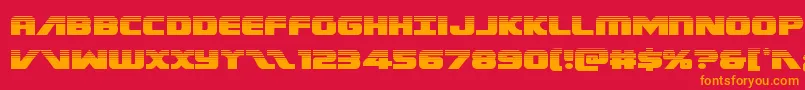 Federalescorthalf Font – Orange Fonts on Red Background