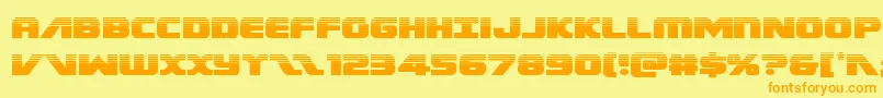 Federalescorthalf Font – Orange Fonts on Yellow Background