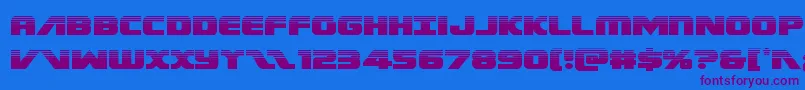 Federalescorthalf-Schriftart – Violette Schriften auf blauem Hintergrund
