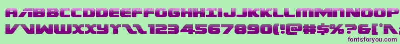 Federalescorthalf Font – Purple Fonts on Green Background