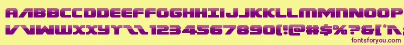 Federalescorthalf Font – Purple Fonts on Yellow Background