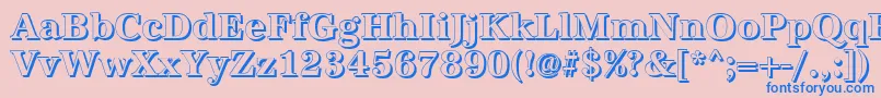 AntiquashBold Font – Blue Fonts on Pink Background