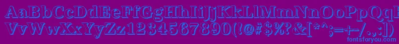 AntiquashBold Font – Blue Fonts on Purple Background