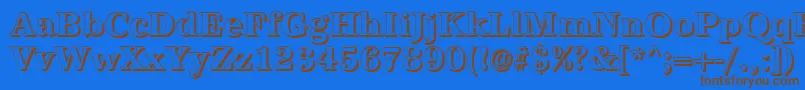 AntiquashBold Font – Brown Fonts on Blue Background