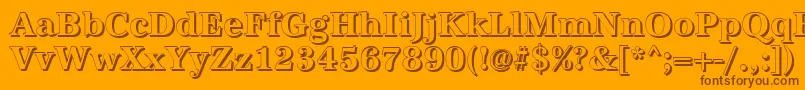Czcionka AntiquashBold – brązowe czcionki na pomarańczowym tle