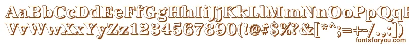 AntiquashBold-Schriftart – Braune Schriften auf weißem Hintergrund