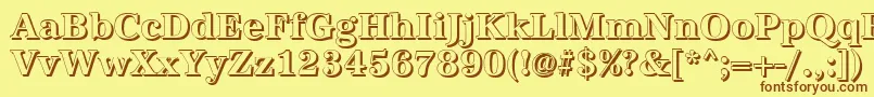 AntiquashBold Font – Brown Fonts on Yellow Background