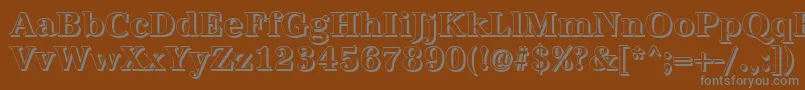 AntiquashBold-Schriftart – Graue Schriften auf braunem Hintergrund