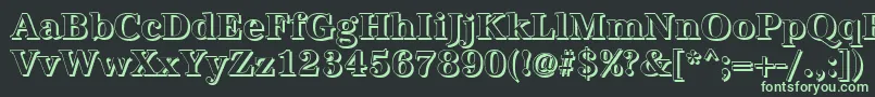 AntiquashBold Font – Green Fonts on Black Background