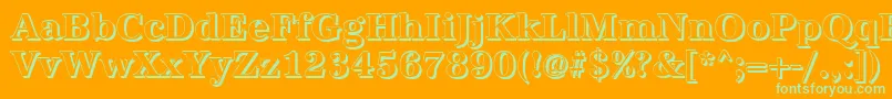 AntiquashBold Font – Green Fonts on Orange Background