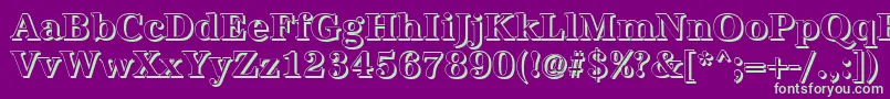 AntiquashBold Font – Green Fonts on Purple Background