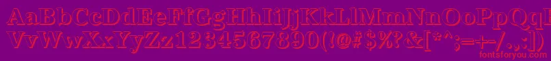 AntiquashBold-Schriftart – Rote Schriften auf violettem Hintergrund