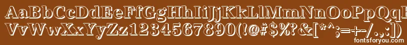 AntiquashBold-Schriftart – Weiße Schriften auf braunem Hintergrund