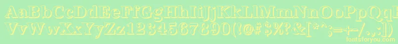 AntiquashBold Font – Yellow Fonts on Green Background