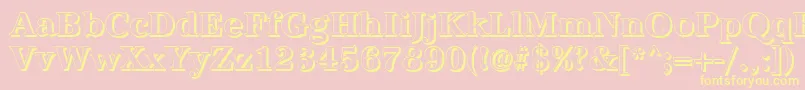 AntiquashBold Font – Yellow Fonts on Pink Background