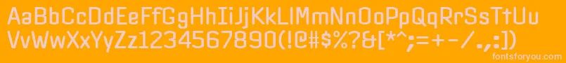 Шрифт PfinterfaceRegular – розовые шрифты на оранжевом фоне