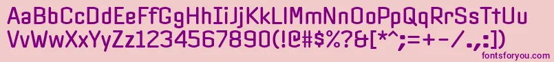 Шрифт PfinterfaceRegular – фиолетовые шрифты на розовом фоне