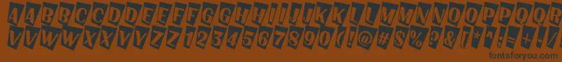 AAlbionictitulcmtw-Schriftart – Schwarze Schriften auf braunem Hintergrund
