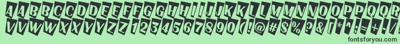 AAlbionictitulcmtw Font – Black Fonts on Green Background