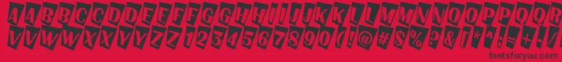 AAlbionictitulcmtw Font – Black Fonts on Red Background