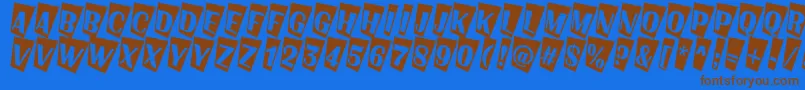 AAlbionictitulcmtw Font – Brown Fonts on Blue Background