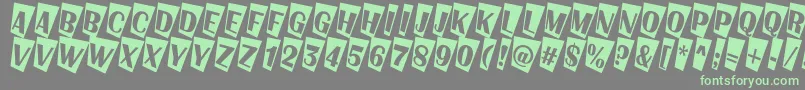 AAlbionictitulcmtw Font – Green Fonts on Gray Background