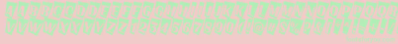 AAlbionictitulcmtw-Schriftart – Grüne Schriften auf rosa Hintergrund
