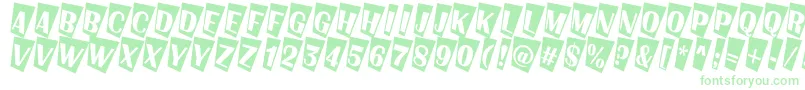 フォントAAlbionictitulcmtw – 白い背景に緑のフォント