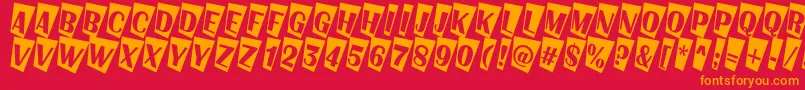 AAlbionictitulcmtw Font – Orange Fonts on Red Background