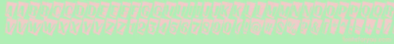 AAlbionictitulcmtw Font – Pink Fonts on Green Background