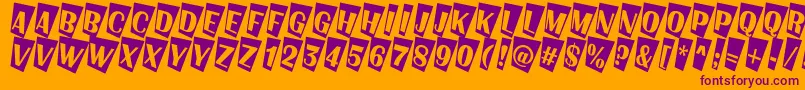 AAlbionictitulcmtw Font – Purple Fonts on Orange Background