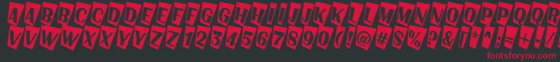 AAlbionictitulcmtw Font – Red Fonts on Black Background
