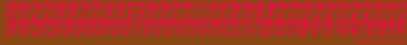 AAlbionictitulcmtw-Schriftart – Rote Schriften auf braunem Hintergrund