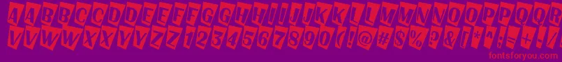 Fonte AAlbionictitulcmtw – fontes vermelhas em um fundo violeta