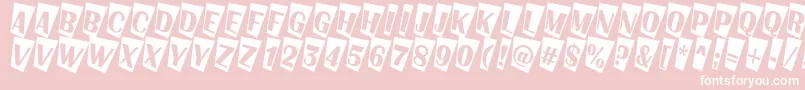 AAlbionictitulcmtw Font – White Fonts on Pink Background