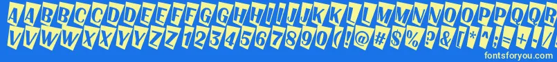 AAlbionictitulcmtw Font – Yellow Fonts on Blue Background