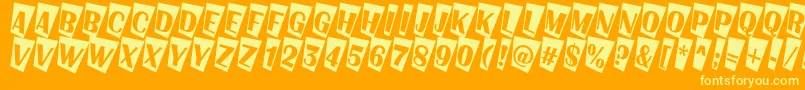 AAlbionictitulcmtw Font – Yellow Fonts on Orange Background