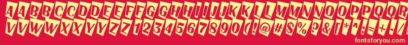 AAlbionictitulcmtw Font – Yellow Fonts on Red Background