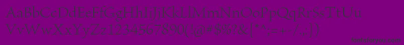 BriosoproLightsubh Font – Black Fonts on Purple Background