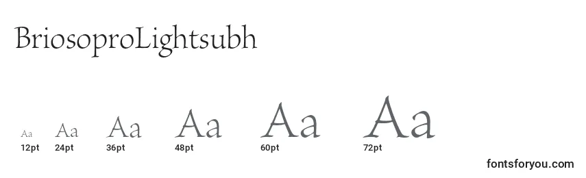 BriosoproLightsubh Font Sizes