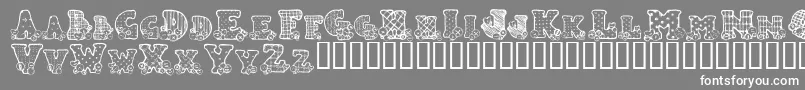 CountryButton Font – White Fonts on Gray Background