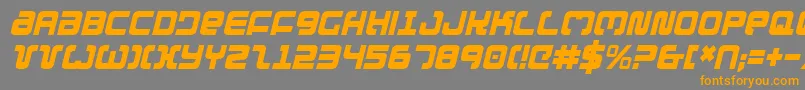 Exedorecondi-Schriftart – Orangefarbene Schriften auf grauem Hintergrund