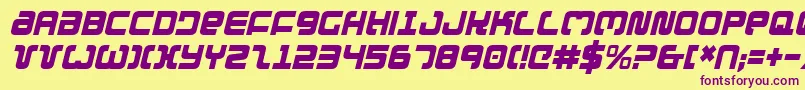Exedorecondi Font – Purple Fonts on Yellow Background