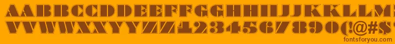 ABraggatitulgr Font – Brown Fonts on Orange Background