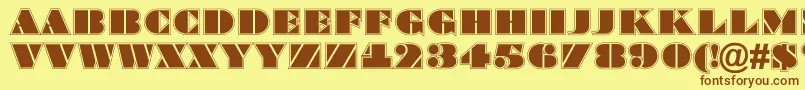ABraggatitulgr Font – Brown Fonts on Yellow Background