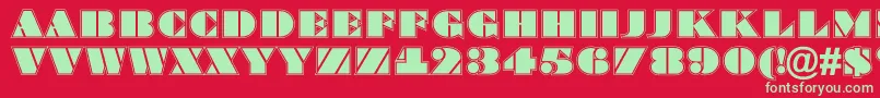 ABraggatitulgr Font – Green Fonts on Red Background