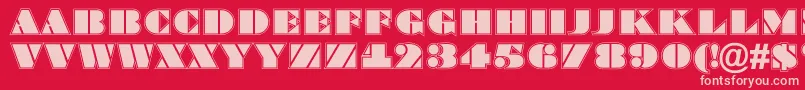 フォントABraggatitulgr – 赤い背景にピンクのフォント