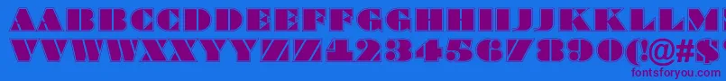 ABraggatitulgr Font – Purple Fonts on Blue Background