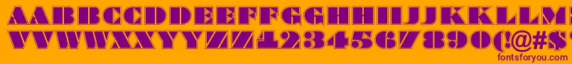 ABraggatitulgr Font – Purple Fonts on Orange Background