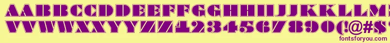 ABraggatitulgr Font – Purple Fonts on Yellow Background